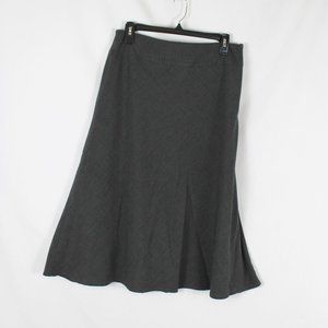 TRIBAL STUDIO Skirt Woman Size 4 Dark Gray Flare Below Knee Length Lined Vintage